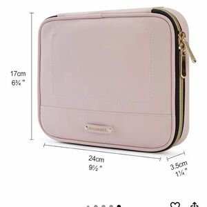 BAGSMART Electronic Organizer Large Leather Pink